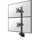 Suport monitor de birou dublu, neomounts by newstar fpma-d960dvblackplus, 17" - 49", vesa 100x100, suporta pana la 15kg, negru,  Suporturi TV & Monitor | electropc.ro