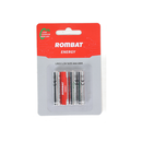 Bateriile alcaline rombat se comercializează la cutie colectiva de 12 blistere a câte 4 bucăți. ➢ tensiune nominală: 1,5v ➢ temperatură de operare: -30~50ºc ➢ capacitate nominală: 1100 mah (75Ω 4h/zi 0,9 v) ➢ durata de viaţă la raft (depozitare fără utili,  Accesorii | electropc.ro