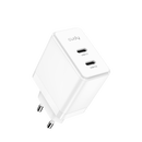 Cudy 2-port 40w usb-c charger, gan, 2 x usb-c (20w max per port), qc+pps+pd 3.0, eu plug, fast charge for iphone 12 series and above, galaxy, ipad, macbook air and more,  Incarcatoare telefoane | electropc.ro