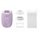 Epilator philips seria 4000 bre257/00, 2 setari de viteza, cap de epilare lavabil, 4 accesorii, lila, l x a x i (mm) 50x120x145,  Epilatoare | electropc.ro