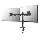 Brat dublu monitor neomounts ds60-600bl2; pentru display-uri cu diagonale 10"-32", sistem de prindere vesa 75x75~100x100, greutate maxima suportata 8 - per ecrankg, full motion, tilt +45°, swivel 90°, rotate 180°, distanta fata de perete 99-459mm; culoare,  Suporturi TV & Monitor | electropc.ro
