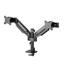 Brat dublu monitor neomounts ds65s-950bl2; pentru display-uri cu diagonale 24"-34", sistem de prindere vesa 75x75~100x100, greutate maxima suportata 11 - per ecrankg, full motion, tilt +70°, swivel 90°, rotate 90°; gas spring; culoare negru. garantie 5 an,  Suporturi TV & Monitor | electropc.ro