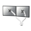 Brat dublu monitor neomounts ds70-250wh2; pentru display-uri cu diagonale 17"-32", sistem de prindere vesa 75x75~100x100, greutate maxima suportata 9 - per ecrankg, full motion, tilt +45°, swivel 90°, rotate 180°; gas spring; culoare argintiu. garantie 5 ,  Suporturi TV & Monitor | electropc.ro