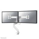 Brat dublu monitor neomounts ds75-450wh2; pentru display-uri cu diagonale 17"-32", sistem de prindere vesa 75x75~100x100, greutate maxima suportata 8 - per ecrankg, full motion, tilt 10°, swivel 90°, rotate 180°; gas spring; culoare alb. garantie 5 ani,  Suporturi TV & Monitor | electropc.ro