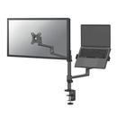 Suport dublu laptop de birou neomounts ds20-425bl2; pentru display-uri cu diagonale 17"-27", sistem de prindere vesa 75x75~100x100, greutate maxima suportata 8kg, tilt +90°, -30°, swivel 90°, rotate 360°, distanta fata de perete 162-494mm; inaltime reglab,  Suporturi TV & Monitor | electropc.ro