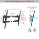 Suport tv de perete barkan, pentru ecrane de pana la 13" - 65", greutate maxima suportata 36kg, distanta fata de perete 80mm - 205mm, vesa max. 400x400 mm, negru,  Suporturi TV & Monitor | electropc.ro