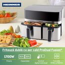 Friteuza dubla cu aer cald heinner produal fusion haf-h9db17bks,  Friteuze | electropc.ro