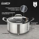 Semioala cu capac, 20x10 cm, 2.8 l titanium3, cooking by heinner,  Tavi copt | electropc.ro