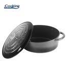 Semioala  fonta emailata ovala + capac 37x29x15 cm, 9l marble grey, cooking by heinner,  Tavi copt | electropc.ro