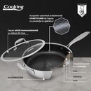 Tigaie adanca+capac, 24x6.5 cm, titanium3, cooking by heiner,  Tigai si seturi | electropc.ro