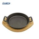 Tigaie servire fonta pura cu suport de lemn dia 20 cm, cooking by heinner,  Tigai si seturi | electropc.ro