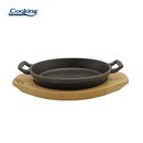 Tigaie servire fonta pura cu suport de lemn dia 20 cm, cooking by heinner,  Tigai si seturi | electropc.ro