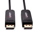 Cablu lindy hybrid displayport, lungime 50m, fibra optica, latime de banda suportata 40gbps, rezolutie maxima 680x4320@60hz 4:2:0 10bit, 3840x2160@144hz 4:4:4 10bit, negru,  Cabluri video | electropc.ro