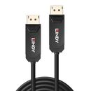 Cablu lindy hybrid displayport, lungime 50m, fibra optica, latime de banda suportata 40gbps, rezolutie maxima 680x4320@60hz 4:2:0 10bit, 3840x2160@144hz 4:4:4 10bit, negru,  Cabluri video | electropc.ro
