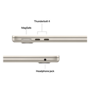 Macbook air 13.6" retina/apple m4 (cpu 10-core, gpu 10-core, neural engine 16-core)/24gb/512gb - starlight - int kb (2025),  Laptopuri | electropc.ro