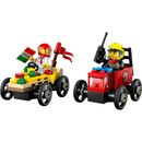 Pachet de curse furgoneta de pizz vs. camion de pompieri, lego 60458,  Seturi de constructie | electropc.ro