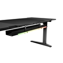 Birou gaming genesis holm modular 160, material lemn/metal, reglabil pe inaltime 70 - 90 cm, iluminare rgb, management cabluri, negru,  Birouri gaming | electropc.ro