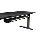 Birou gaming genesis holm modular 160, material lemn/metal, reglabil pe inaltime 70 - 90 cm, iluminare rgb, management cabluri, negru,  Birouri gaming | electropc.ro