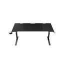Birou gaming genesis holm modular 160, material lemn/metal, reglabil pe inaltime 70 - 90 cm, iluminare rgb, management cabluri, negru,  Birouri gaming | electropc.ro