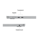 Macbook air 15.3" retina/apple m4 (cpu 10- core, gpu 10- core, neural engine 16- core)/16gb/512gb - silver - int kb (2025),  Laptopuri | electropc.ro