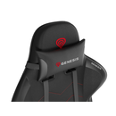 Scaun gaming genesis nitro 550 g2, material synthetic pu + textil, reglabil pe inaltime, greutate maxima suportata 150 kg, inaltime scaun reglabil 46.5 - 53.5 cm, spatar ajustabil 150°, dimensiuni roti 60mm, negru,  Scaune gaming | electropc.ro
