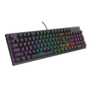 Tastatura gaming mecanica cu fir genesis thor 303, iluminare rgb, switch tactile, switch model outemu brown, numar taste 104, 11 butoane multimedia, lungime cablu 1.8m, dimensiuni 442 x 136 x 36 mm, negru,  Tastaturi | electropc.ro