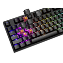 Tastatura gaming mecanica cu fir genesis thor 404 , iluminare rgb, switch-uri peach, 107 taste, 11 butoane multimedia, negru,  Tastaturi | electropc.ro