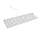 Tastatura gaming mecanica cu fir genesis thor 404, iluminare rgb, 107 taste, 11 butoane multimedia, alb,  Tastaturi | electropc.ro