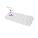Tastatura gaming mecanica wireless genesis thor 230 tkl, iluminare rgb, 87 taste, 11 butoane multimedia, alb,  Tastaturi | electropc.ro