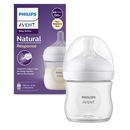 Biberon philips avent natural response scy900/01, 125 ml, tetina care functioneaza ca sanul mamei, cu debit 2, tetina fara scurgeri, +0 luni, fara bpa, usor de curatat,  Cani & Pahare & Accesorii Bebe | electropc.ro