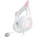 Casti razer kraken kitty v2 usb-a, snesibilitate 92.5 db spl / mw @ 1khz si sensibilitate microfon 42 dbv / pa, alb,  Casti audio | electropc.ro