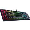 Tastatura mecanica gaming blackwidow v4 x (yellow switch), layout us, taste abs, layout us, cu 6 butoane customizabile, negru,  Tastaturi | electropc.ro