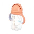 Cana cu pai tritan, orange, 300ml, u-grow,  Cani & Pahare & Accesorii Bebe | electropc.ro