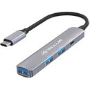Hub usb 3.1 tellur, 4 port: 2xusb 2.0 + 1xusb-c + 1xusb 3.0, gri,  Hub-uri USB | electropc.ro