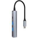 Hub usb 3.1 tellur, 4 port: 2xusb 2.0 + 1xusb-c + 1xusb 3.0, gri,  Hub-uri USB | electropc.ro