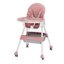 Scaun de masa 2 in 1, pliabil, roz, u-grow,  Scaune de masa bebe | electropc.ro