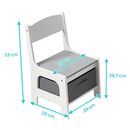 Set masuta si 2 scaune pentru copii , alb mdf, u-grow,  Mobilier camera copii | electropc.ro