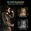 Binoclu cu vedere nocturna akaso seemor-200, zoom 16 x, rezolutie video 4k / 2k, senzor 1/1.79" cmos, negru,  Camere video sport | electropc.ro