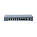 Switch poe hikvision ds-3e0310hp-e(c): 8 × 10/100 mbps poe port,2 × gigabit rj45 port, 16 porturi poe maxim 30w, buget poe 130w, tensiune alimentare: 54 vdc, 2.22 a., dimensiuni: 217.6 mm × 27.6 mm × 108.5 mm, greutate: 1.27kg, montare pe birou.,  Switch-uri | electropc.ro