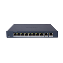 Switch poe hikvision ds-3e1510p-ei/m(b): 8 × gigabit poe port,2 × gigabit rj45 port, 8 porturi poe maxim 30w, buget poe 80w, tensiune alimentare 54vdc, 1.6a, dimensiuni: 217.6 mm × 27.6 mm × 108.5 mm, greutate: 0.54kg, montare pe birou sau pe perete.,  Switch-uri | electropc.ro
