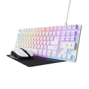 Kit trust gxt 794w 3-in-1, kitul include: tastatura gaming, mouse cu fir gaming, mousepad, cablu usb-a la usb-c de 1m, usb micro receiver.,  Tastaturi | electropc.ro