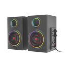 Sistem audio 2.0 genesis helium 300bt, putere totala rms 24 w, frecventa raspuns 100 - 20000 hz, material lemn, iluminare argb, negru,  Sisteme audio | electropc.ro