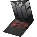 Laptop asus tuf gaming a17 (2023) fa707nug-hx177, amd ryzen 7 7445hs, 17.3 inch, ram 16gb, ssd 512gb, nvidia geforce rtx 4050 6gb, no os, mecha gray,  Laptopuri | electropc.ro