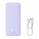 Baterie externa baseus airpow, 10000mah, 20w, 1 x usb; 1 x usb type-c ,total 3a, violet,  Baterii portabile | electropc.ro
