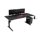 Birou gaming genesis holm modular 180, material lemn/metal, reglabil pe inaltime 70 - 90 cm, iluminare rgb, management cabluri, negru,  Birouri gaming | electropc.ro