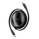 Cablu alimentare si date baseus free2draw mini, fast charging data cablept. smartphone, retractabil, usb type-c la usb type-c 100w, 1m, negru,  Cabluri periferice | electropc.ro