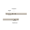 Macbook air 13.6" retina/apple m4 (cpu 10-core, gpu 10-core, neuralengine 16-core)/32gb/1tb - starlight - int kb (2025) 35w  (cto fr om  mc6a4ro/a),  Laptopuri | electropc.ro