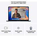 Macbook air 13.6" retina/apple m4 (cpu 10-core, gpu 8-core, neural engine 16-core)/16gb/256gb - midnight - us kb (2025) 30w usb c ( cto from mw123ro/a ),  Laptopuri | electropc.ro