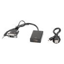 Cablu adaptor vga(m) + minijack 3,5 mm(m)  hdmi(f) 20 cm negru,  Cabluri video | electropc.ro