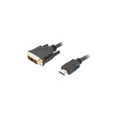 Cablu hdmi(m)  dvi-d(m)(18+1) 1,8 m negru single link cu conectori placați cu aur,  Cabluri video | electropc.ro